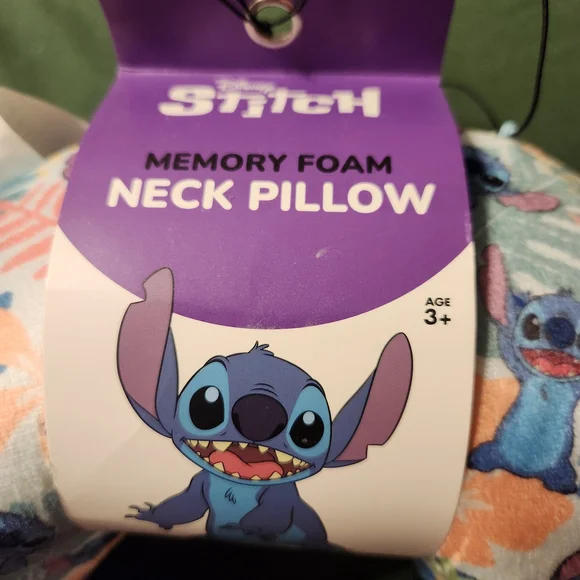 Bioworld Disney Stitch Kids Neck Travel Pillow - Blue and Pink NWT - Picture 4 of 6